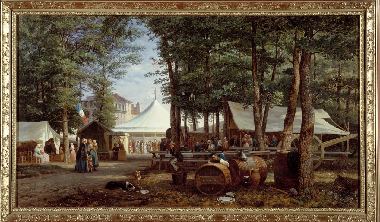 1850 年的狂欢盛宴。Georges Prieur 的绘画（19 世纪） 作者 乔治·普里尔