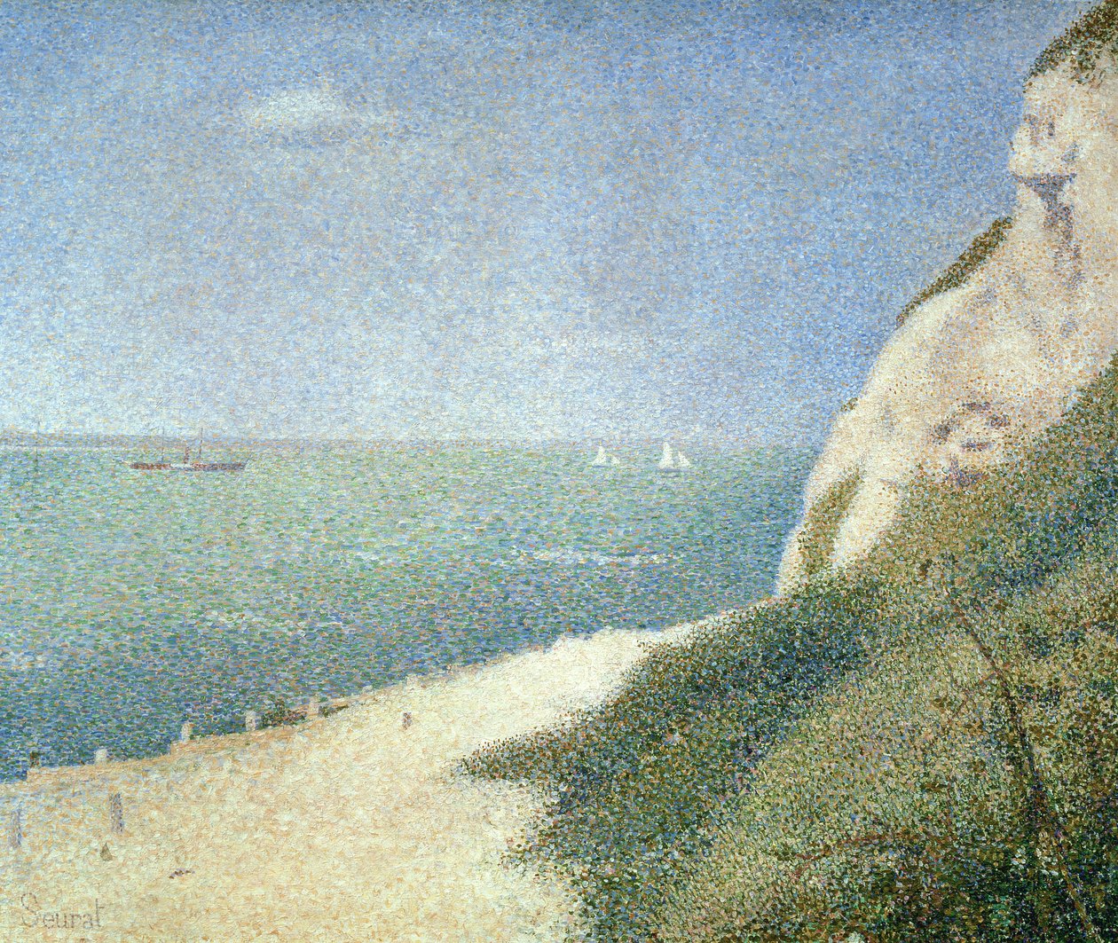 Bas Butin，Honfleur，1886年的海滩 作者 乔治·苏拉特