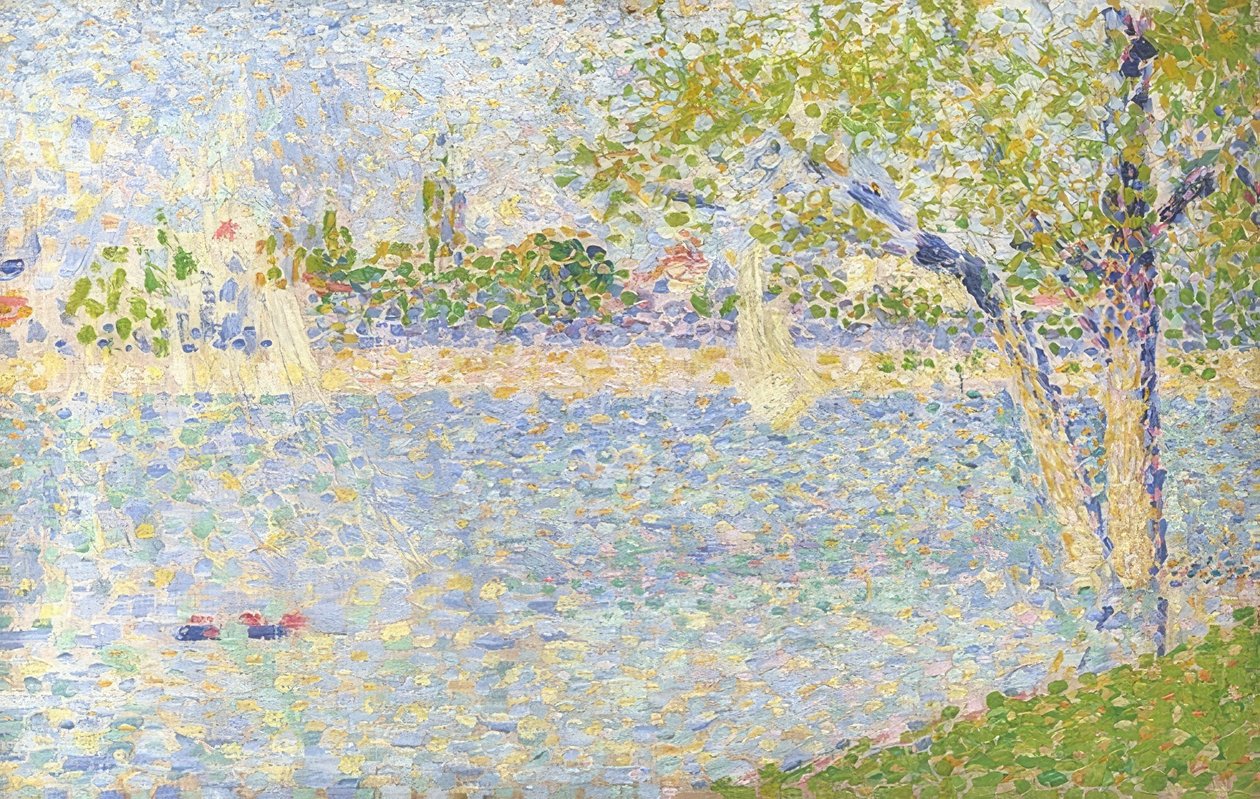 塞纳河从格兰特·贾特（Grande Jatte）看。 1888年 作者 乔治·苏拉特