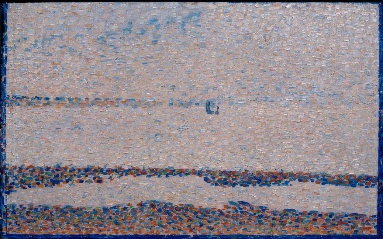 海滩，Gravelines（Strand bei Gravelines）中的一条船 作者 乔治·苏拉特