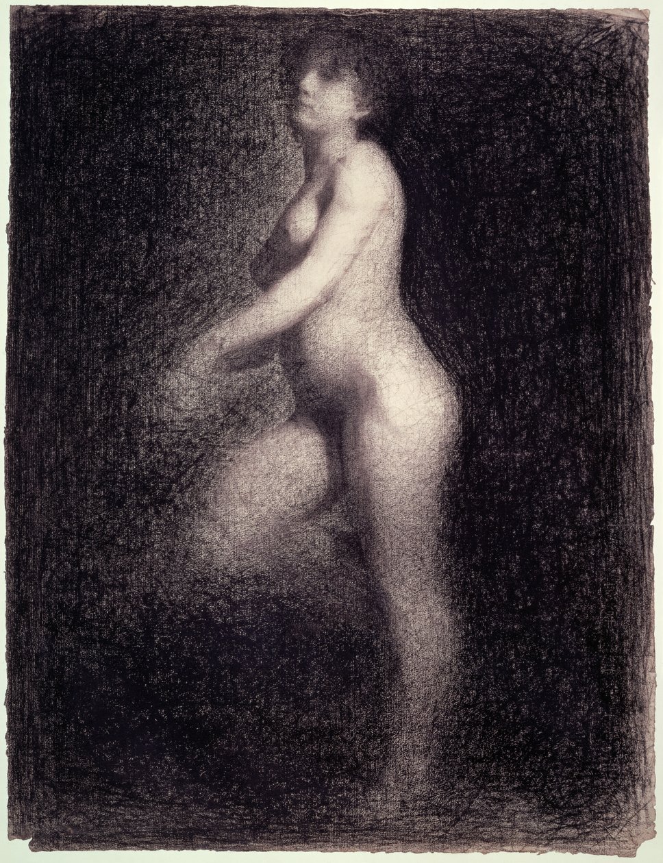 裸体，c.1881-82（铅笔和蜡笔） 作者 乔治·苏拉特