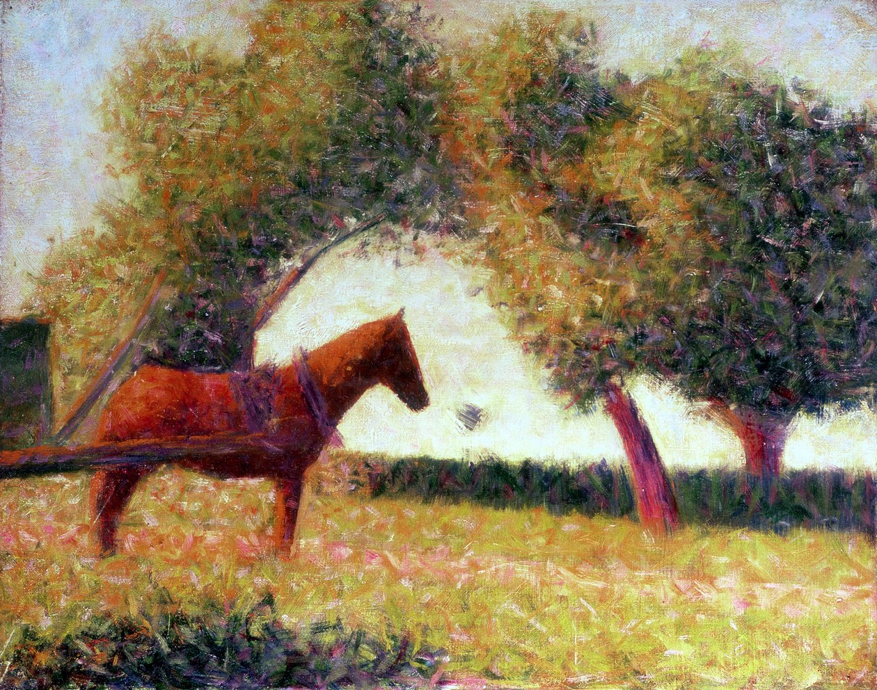 The Harnessed Horse，1883 作者 乔治·苏拉特