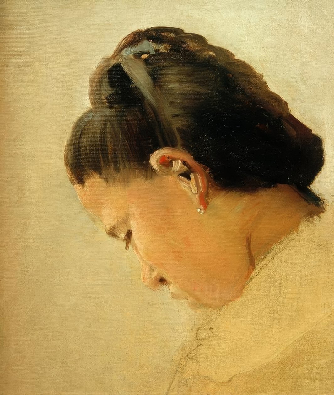 Têtede jeune fille（一个年轻女孩的头） 作者 乔治·苏拉特