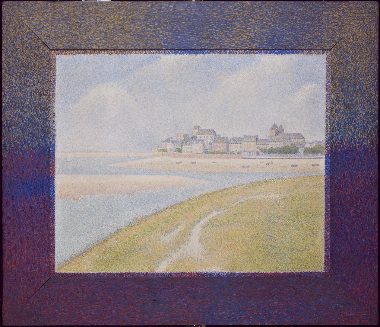 Le Crotoy的视图，来自上游，1889年 作者 乔治·苏拉特
