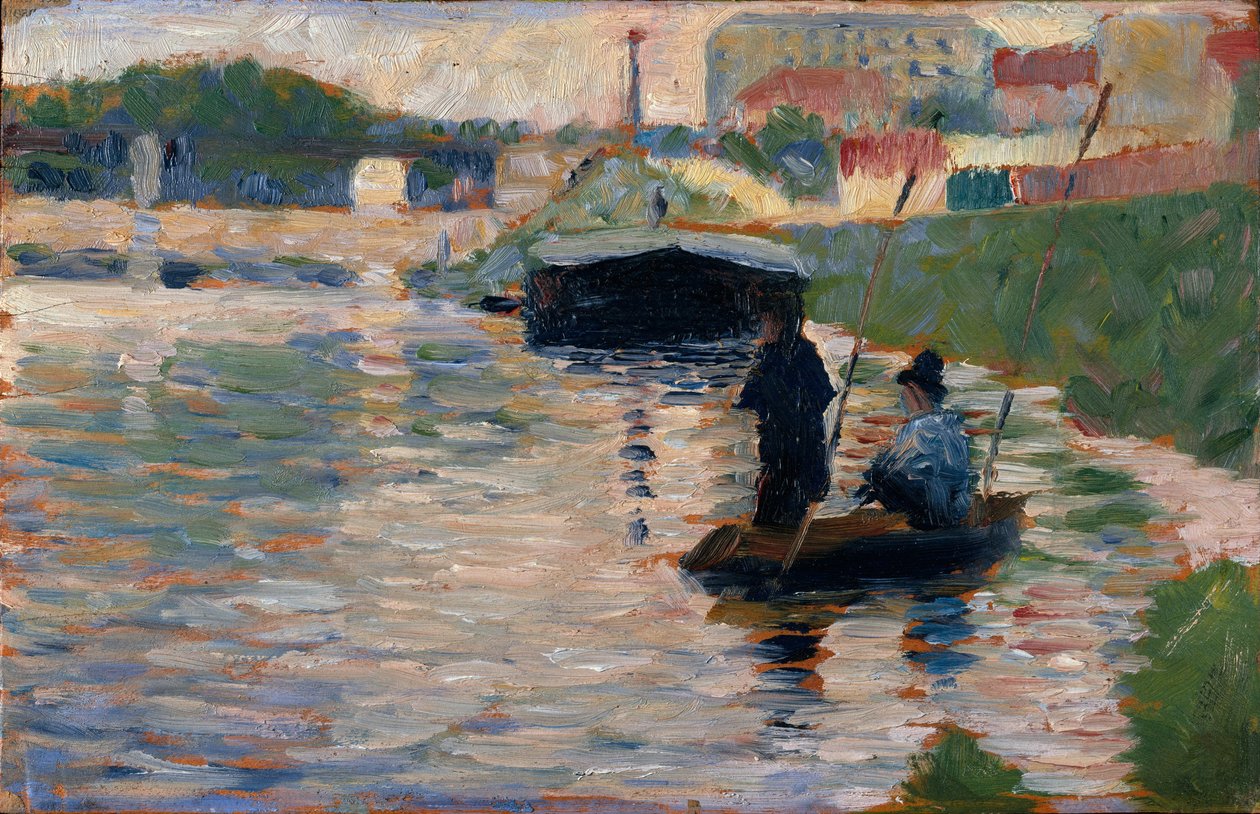 塞纳河的景色，1882-83 作者 乔治·苏拉特