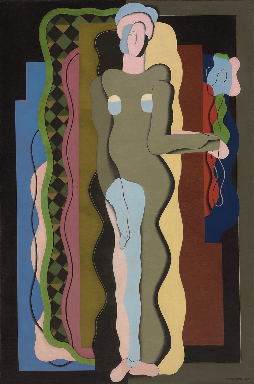 有花的裸体； Nu la la fleur，1928年 作者 乔治·瓦尔米尔