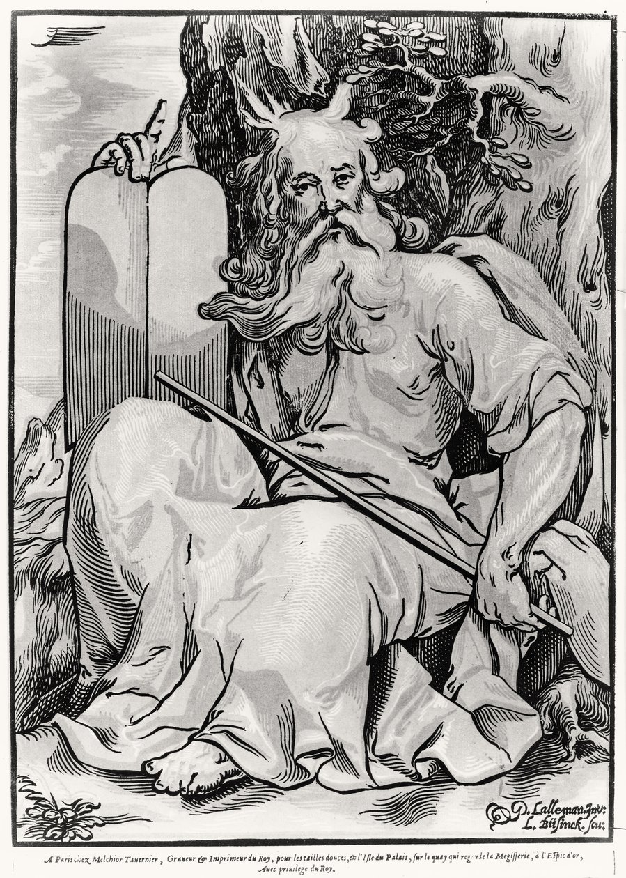 摩西，由Ludwig Businck雕刻（公元1590年 -  1630年后） 作者 拉勒曼德之后的乔治