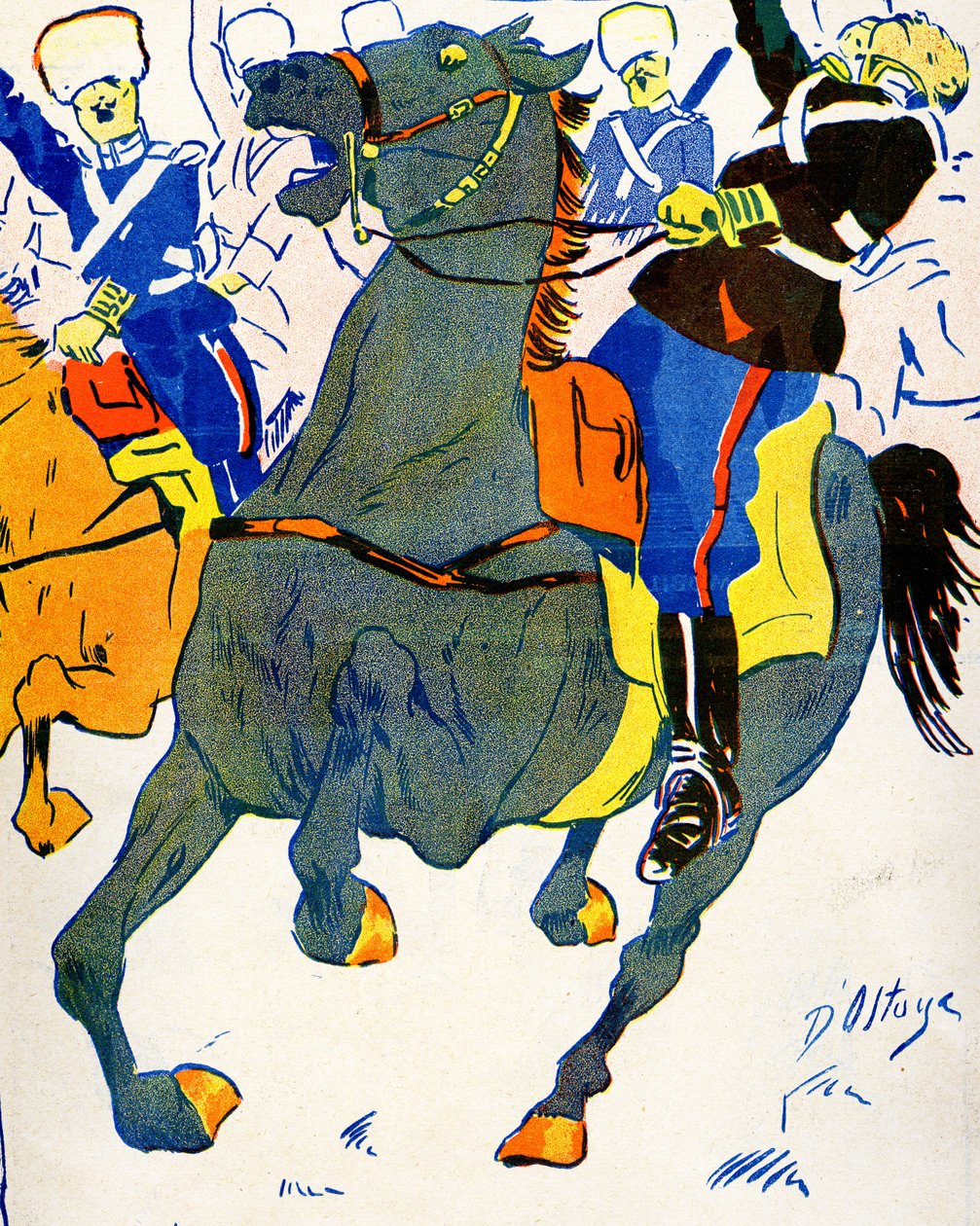 保加利亚动员其部队参加战争，1908年。 作者 