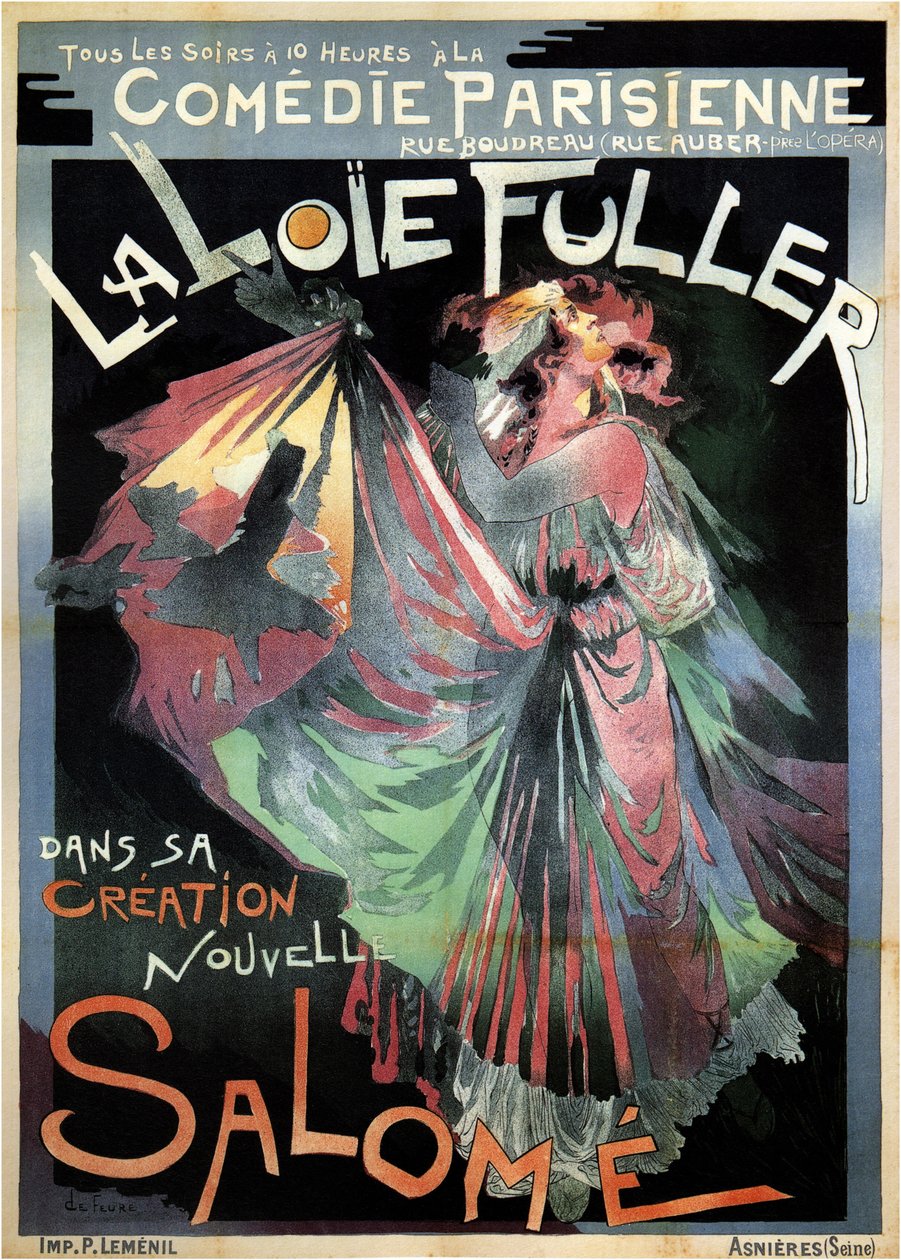 洛伊·富勒（LoïeFuller）作为莎乐美（1895） 作者 乔治·德菲尔