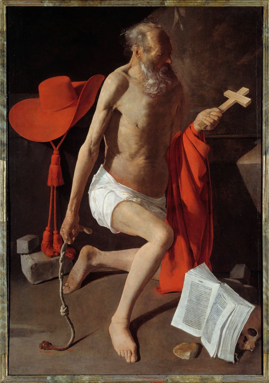 Saint Jerome Penitent. Painting by Georges De La Tour (1593-1652) 作者 乔治·德拉图尔
