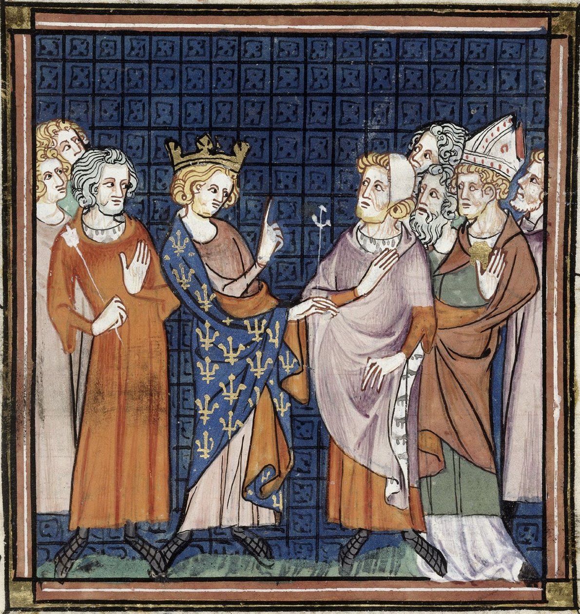兰斯理事会，Grandes chroniques de France，Royal 16 G VI f.258，约 1332-1350 年 (22093699984) 作者 第比利斯的乔治亚·莱文·拉米什维利