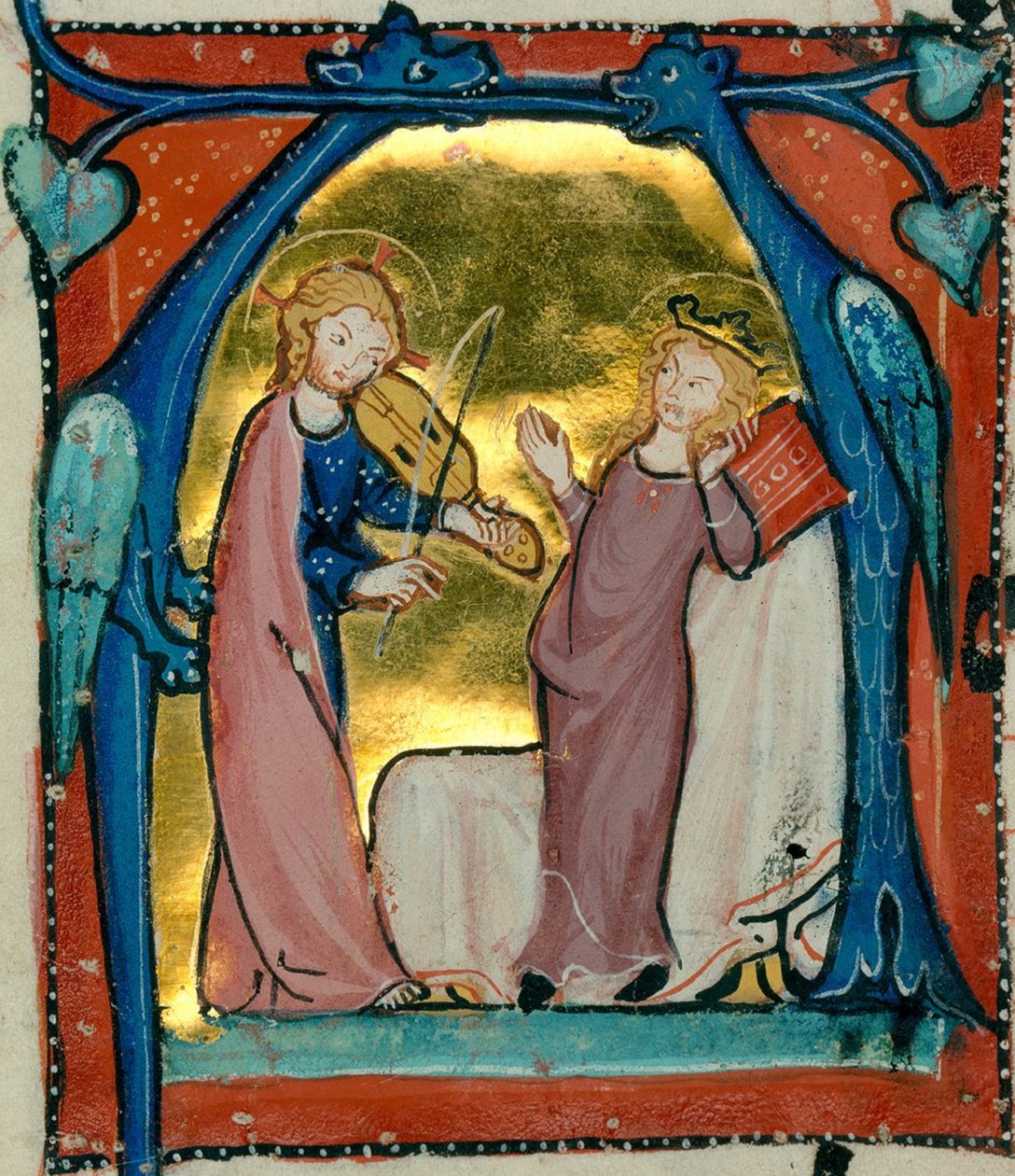 耶稣奏乐--西笃会长诗（Delights Antiphonar），breisgau，约 1300 年（卡尔斯鲁厄，巴登州立图书馆，COD.St. Georgen 5，页 16 v）(46824974821) 作者 第比利斯的乔治亚·莱文·拉米什维利