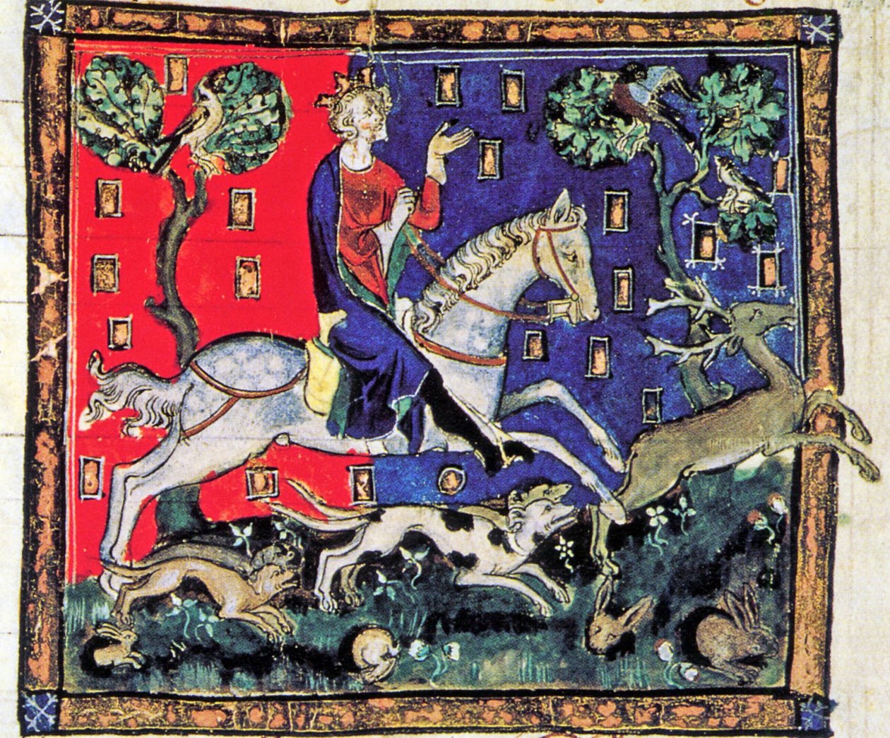 约翰王，猎犬狩猎，De Rege Johanne，1300-1400 年 (26101230351) 作者 第比利斯的乔治亚·莱文·拉米什维利