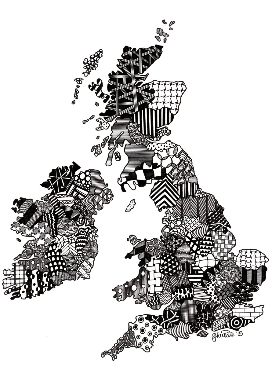 英国，2015 年（布里斯托尔木板上的墨水） 作者 乔治娜·奈斯比特