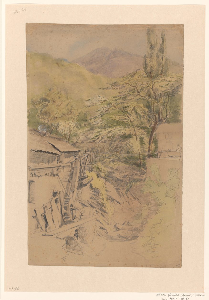 有水磨的山景 作者 杰拉德·比尔德斯