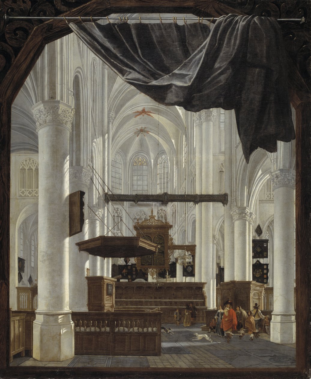 Bergen op Zoom 的 Sint Gertrudiskerk 内部结构 作者 杰拉德·霍克基斯特