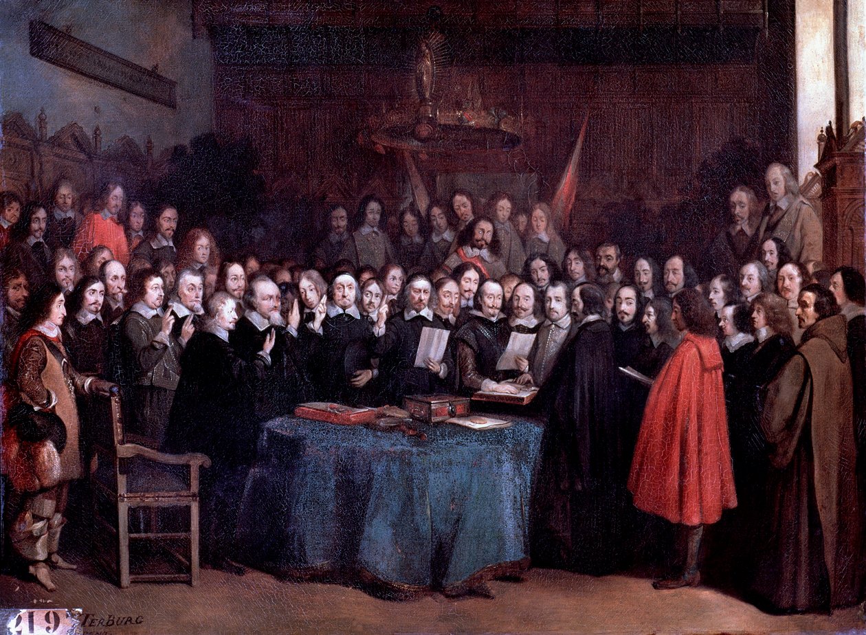 明斯特条约（绘画 作者 Gerard ter（后）Borch 或 Terborch