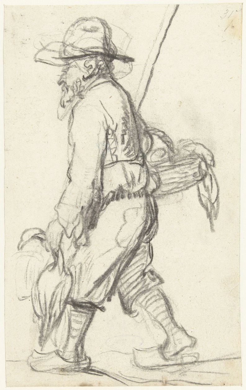 亨特带着一篮子鸭子 作者 Gerard ter Borch (II) (可能)