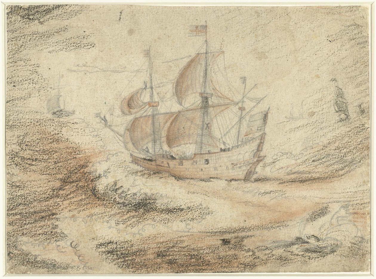 海上帆船 作者 Gerard ter Borch (II) (可能)
