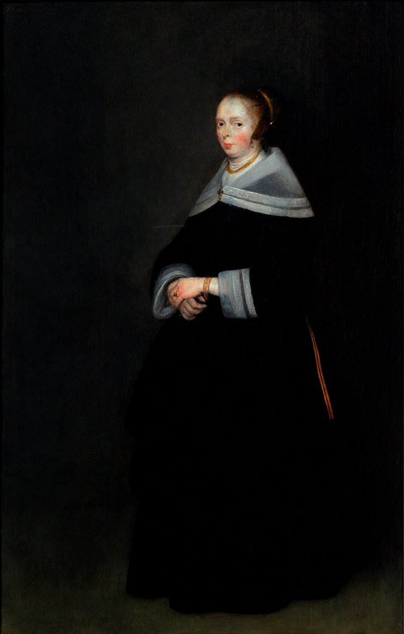 一位女士的肖像（油画） 作者 Gerard ter Borch 或 Terborch