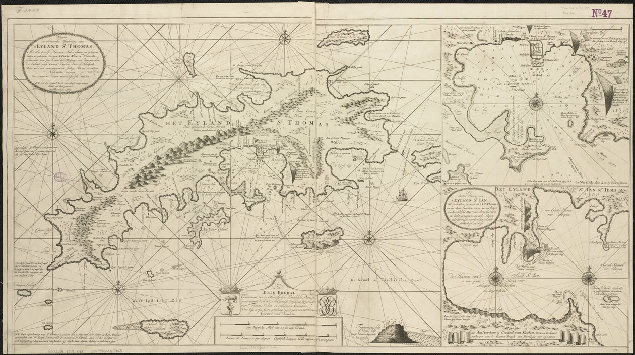 圣托马斯和圣约翰群岛，1719年 作者 杰拉德·范·库伦