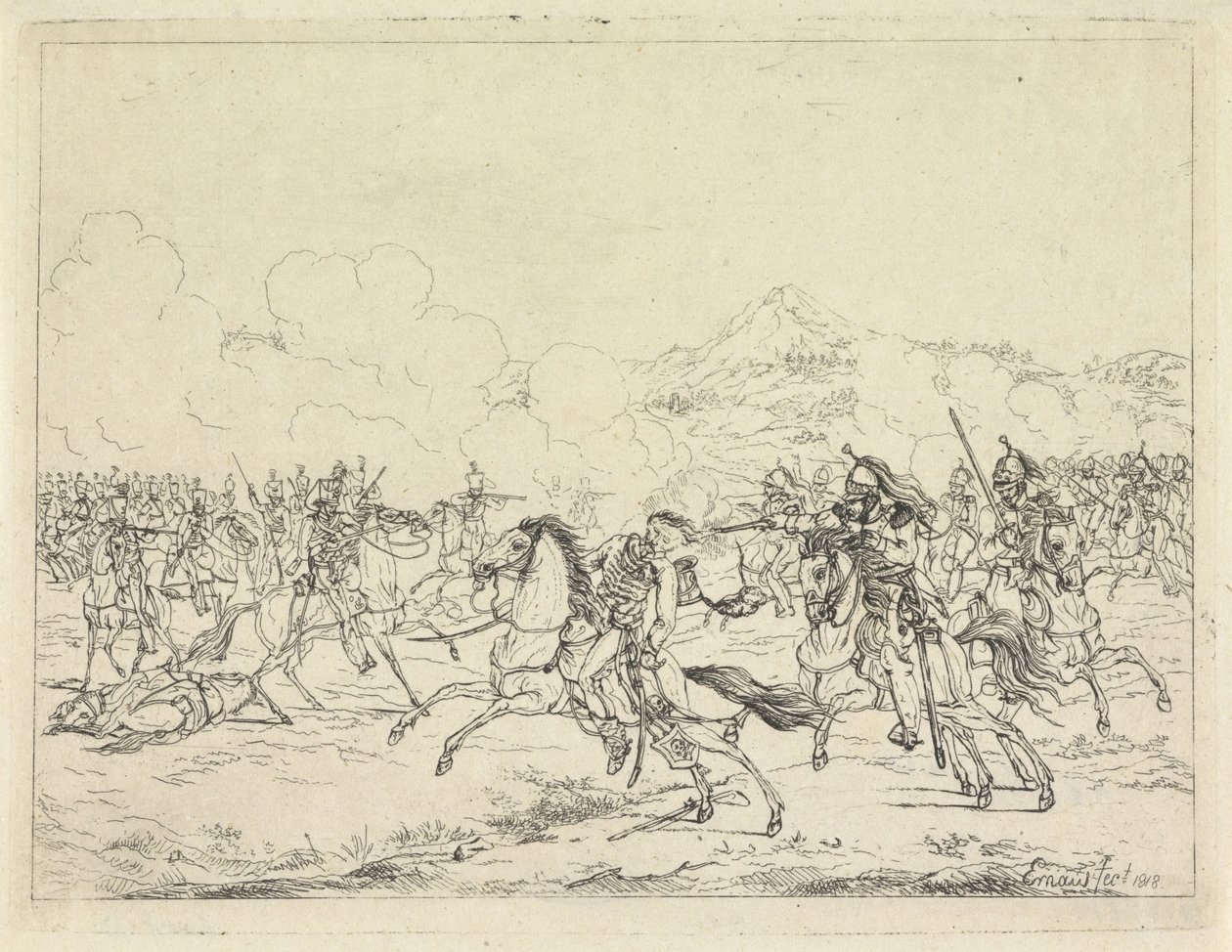 腓特烈-威廉-不伦瑞克的倒台，1815 年 作者 Gerardus Emaus de Micault