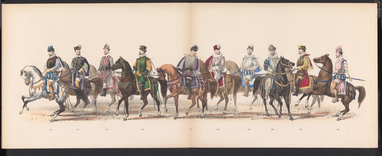 莱顿学生化妆舞会，1870 年（图版 10）
1870 年 6 月 7 日莱顿学生联谊会成员为庆祝莱顿大学建校 295 周年而举行的化装游行，代表 1870 年莱顿之行。 作者 杰拉杜斯·约翰内斯·博斯