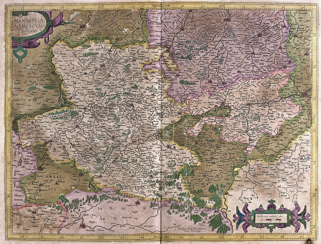 Hainaut，那慕尔，比利时 （雕刻 作者 杰拉杜斯·墨卡托