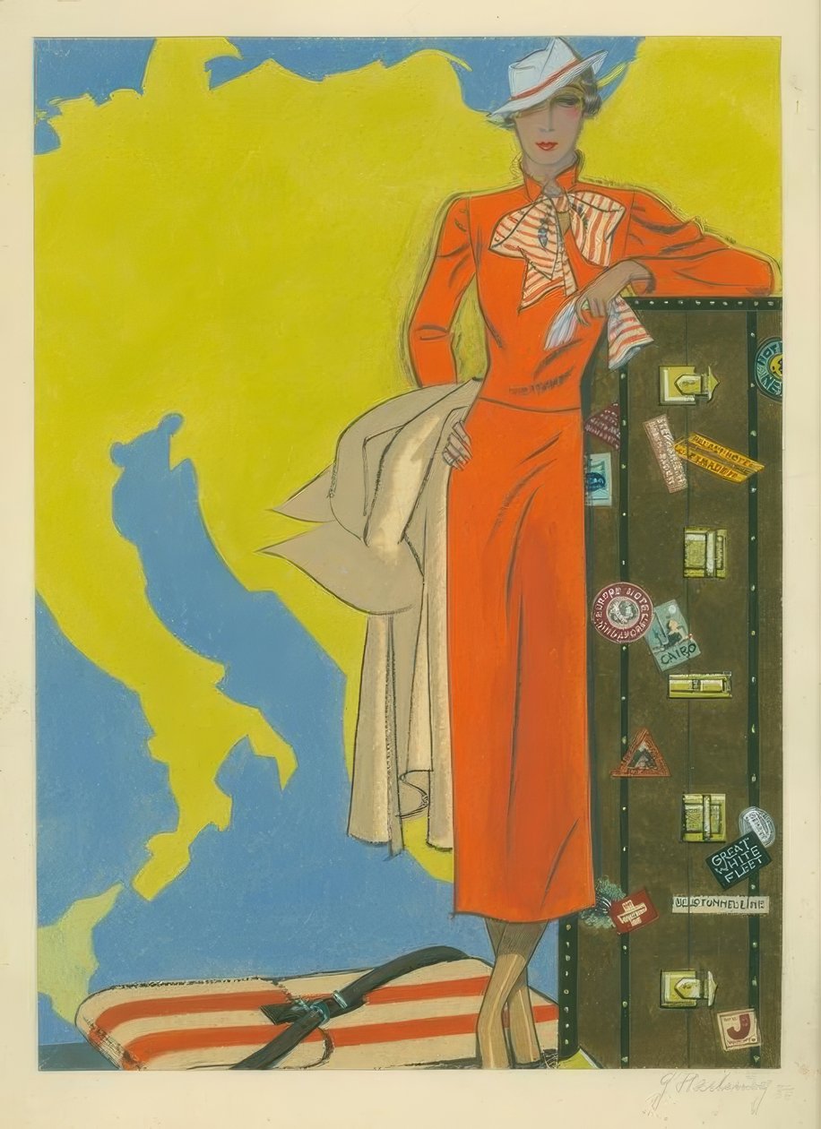 1932年女士时装-旅行装- Gerd Hartung 作者 格尔德·哈同
