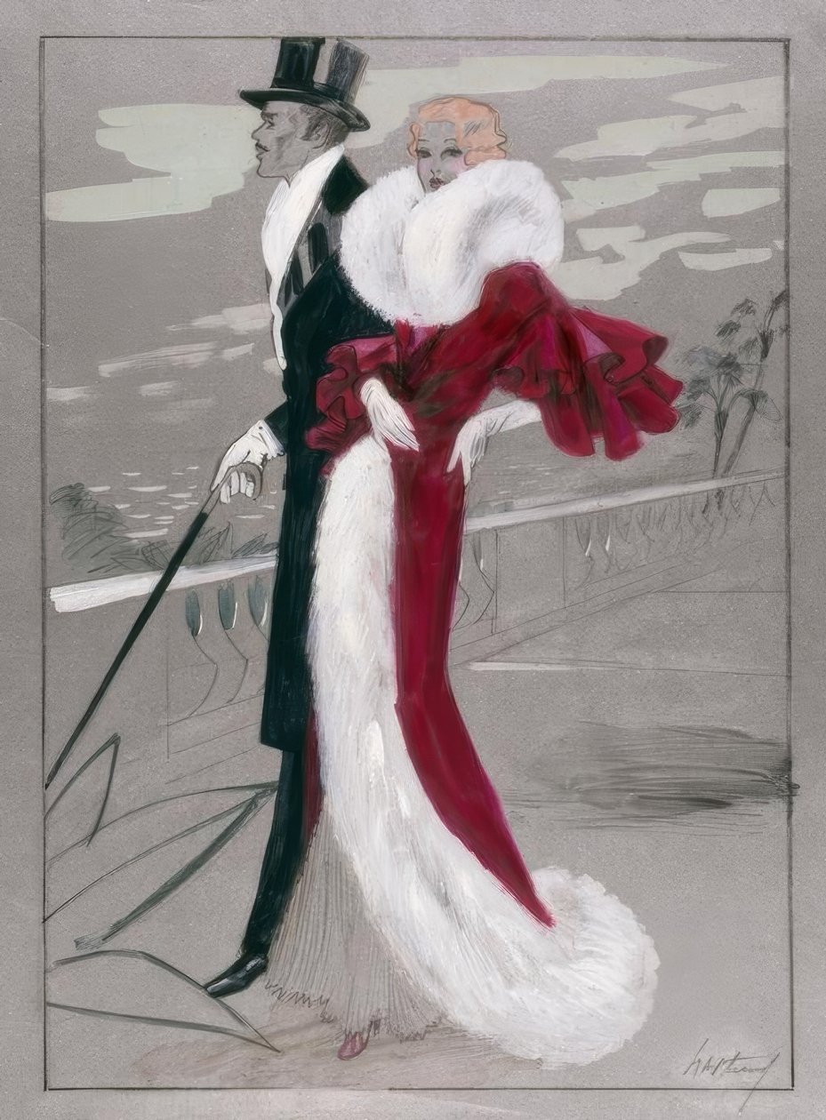 时尚，1930年左右的宴会厅衣柜- G.Hartung 作者 格尔德·哈同
