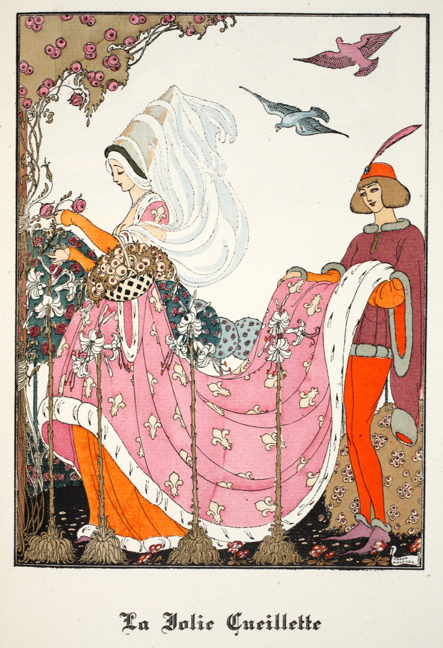 The Pretty Gathering，1919-21（pochoir print） 作者 格达·玛丽·弗雷德里克·韦格纳
