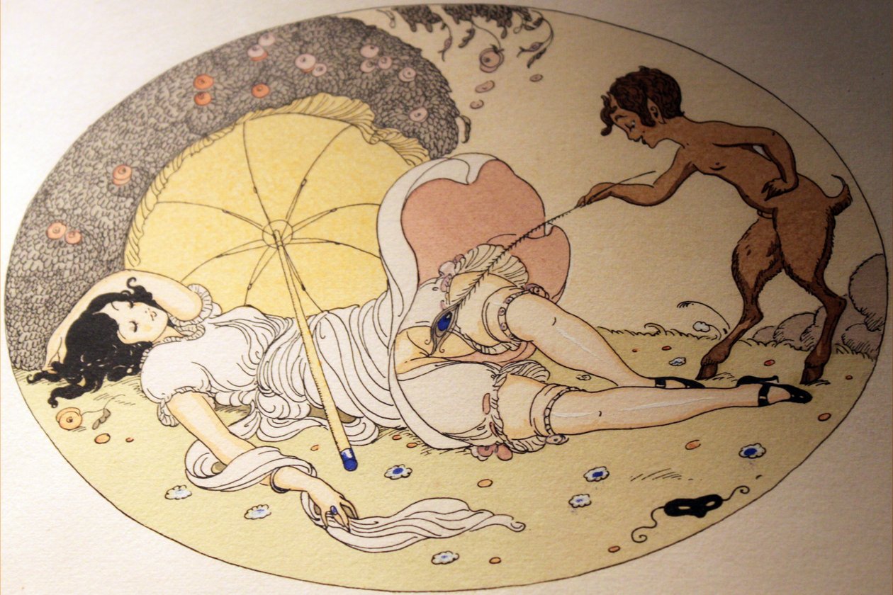 1925年在巴黎Erotopolis出版的系列水彩画，名为The Delights of Eros 作者 格达·玛丽·弗雷德里克·韦格纳