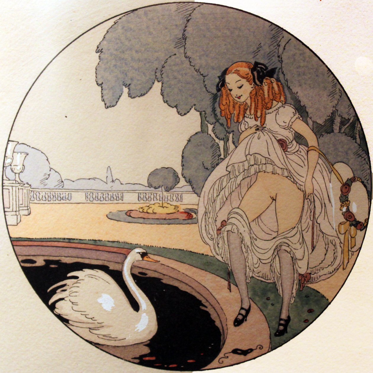 1925年出版的水彩系列，名为Les Delassements d&39;Eros in Erotopolis Paris 作者 格达·玛丽·弗雷德里克·韦格纳
