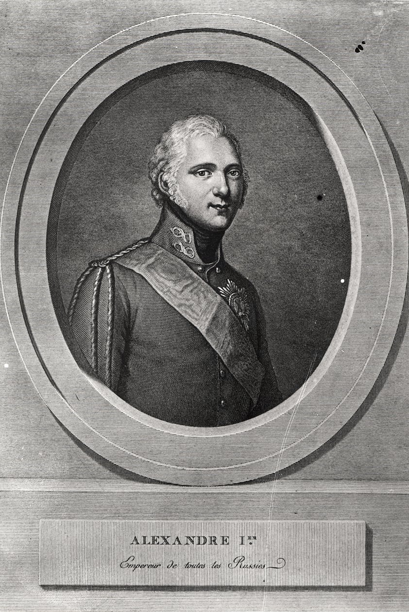 亚历山大一世（1777-1825）的肖像由Pierre Alexandre Tardieu（1756-1844）刻 作者 格哈德·库切尔琴（Gerhard Kuchelchen）