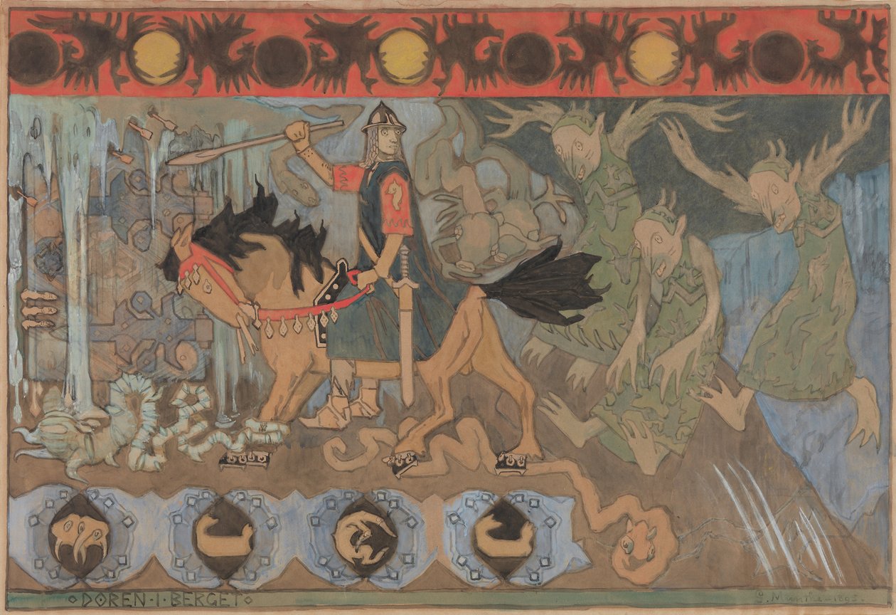 岩石中的门，1895年。 作者 格哈德·蒙特