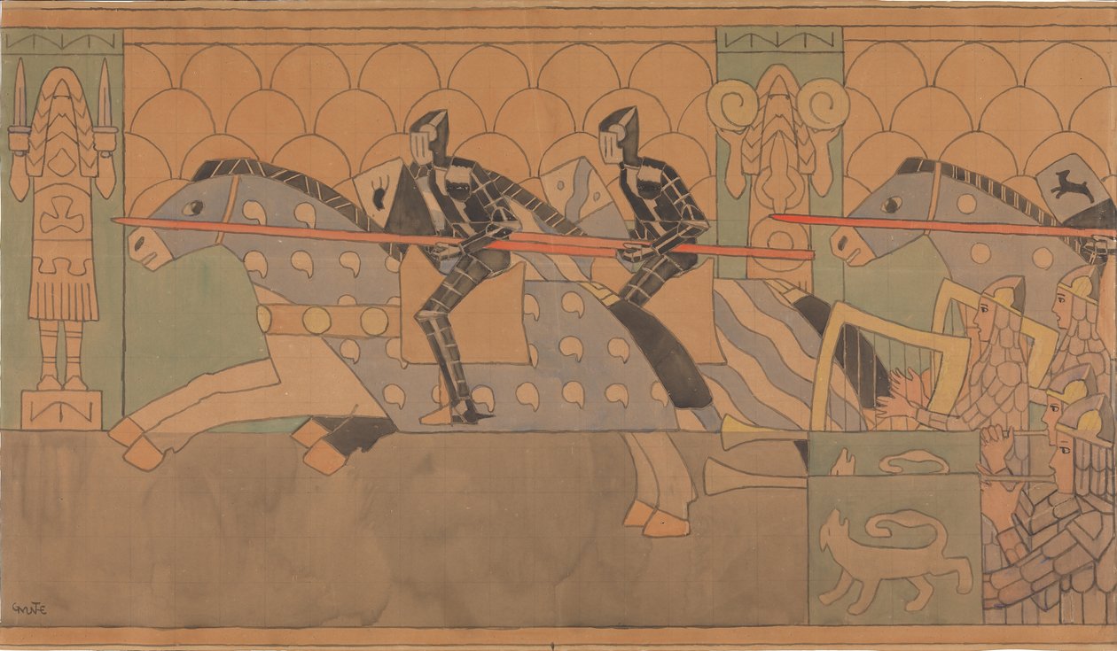 民俗画，1895-1898。 作者 格哈德·蒙特
