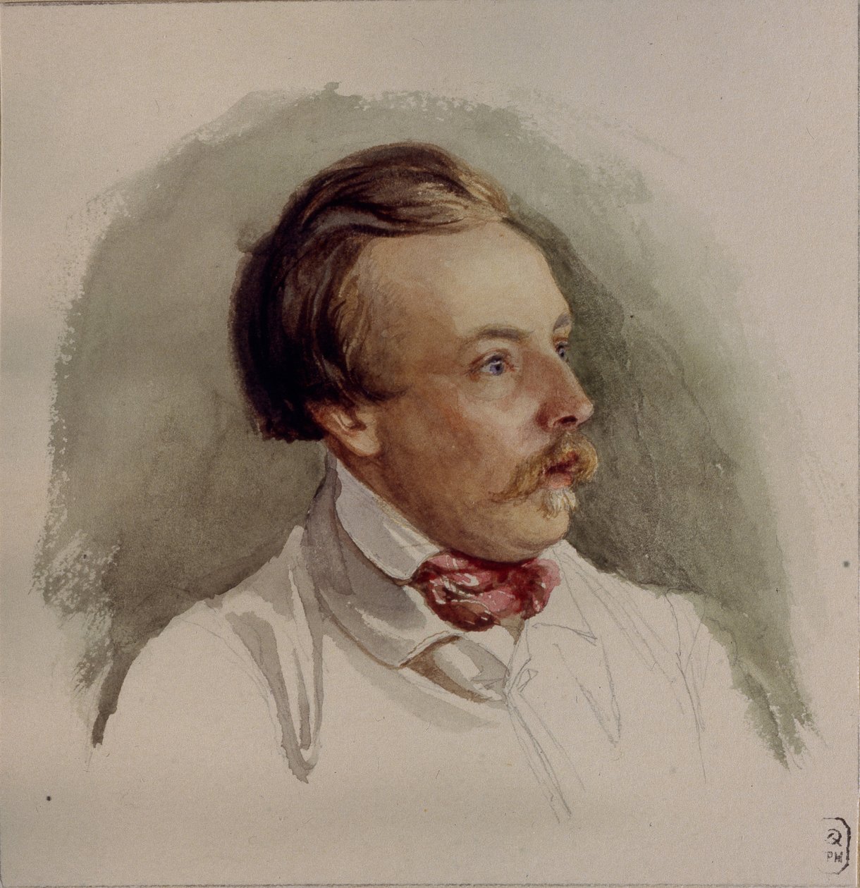 画家Alexander von Kotzebue 1815-1889的肖像，1840年代 作者 格哈德·威廉·罗伊腾来自