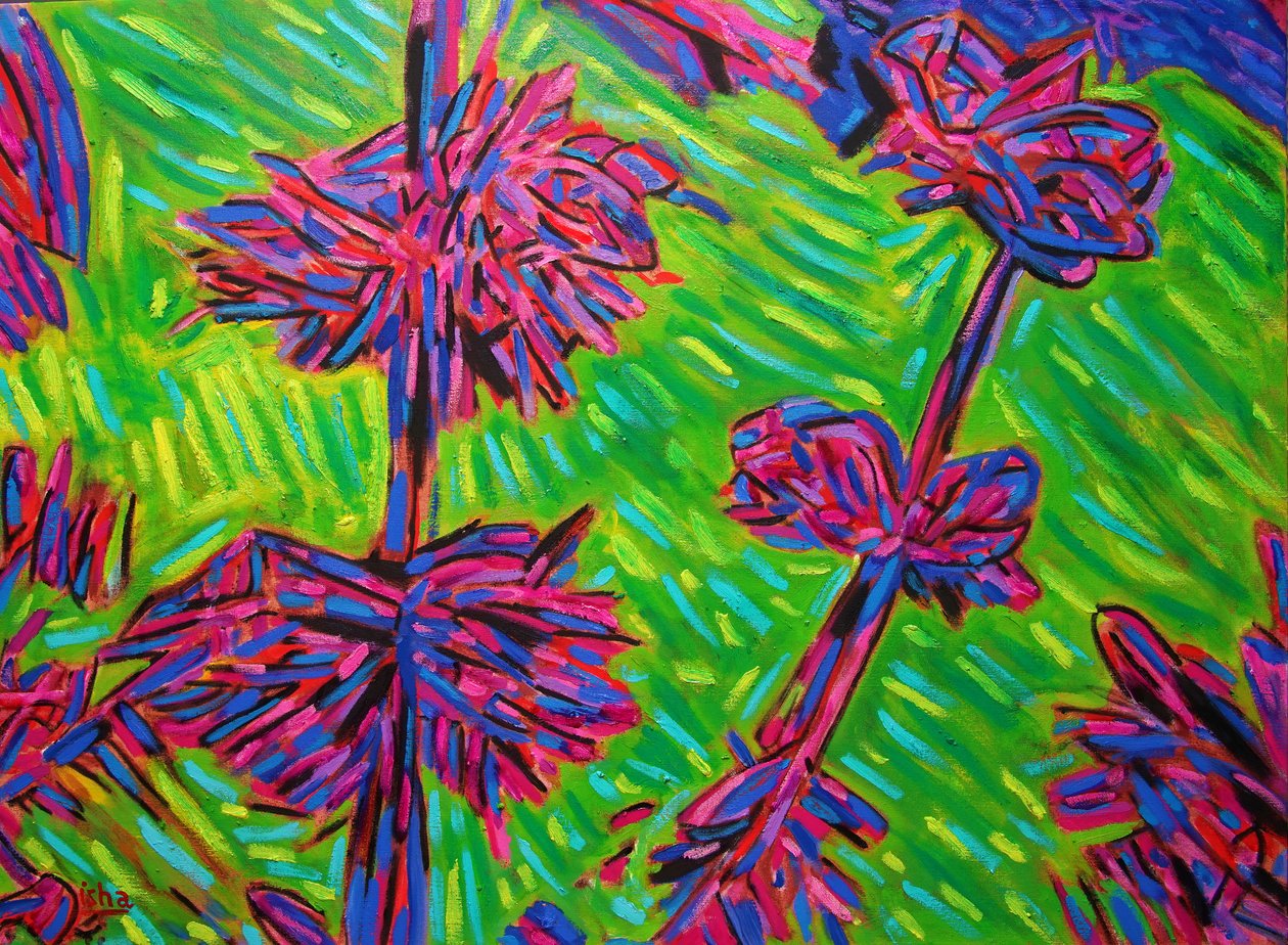 抽象的想象之花，2021 年（布面油画） 作者 格哈特·伊斯林豪斯