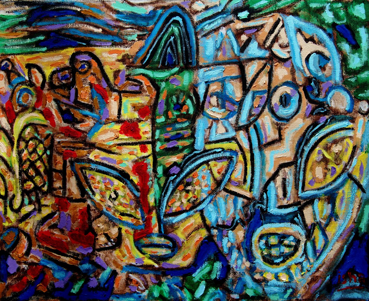 异形抽象》，2019 年（布面油画） 作者 格哈特·伊斯林豪斯