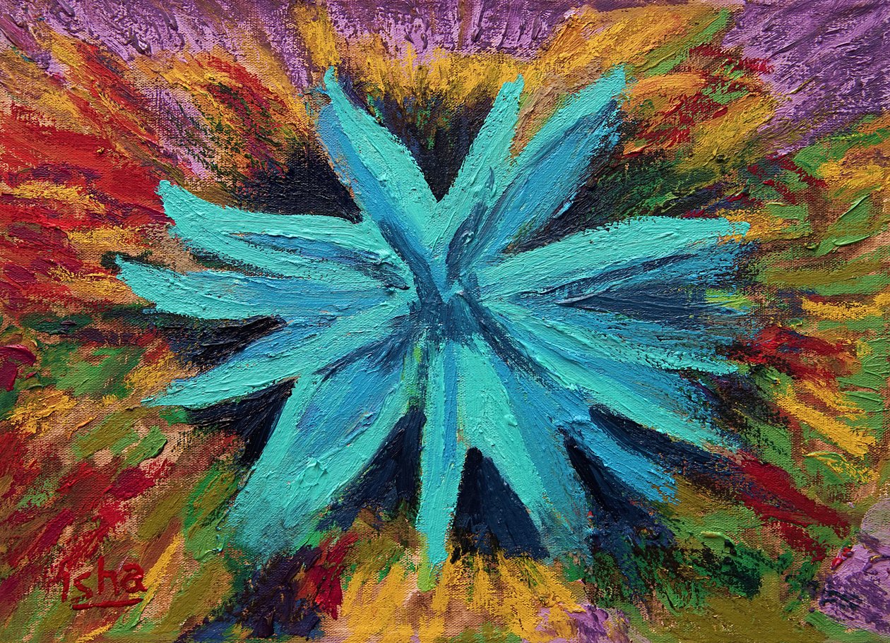 蓝色龙舌兰，20018（布面油画） 作者 格哈特·伊斯林豪斯