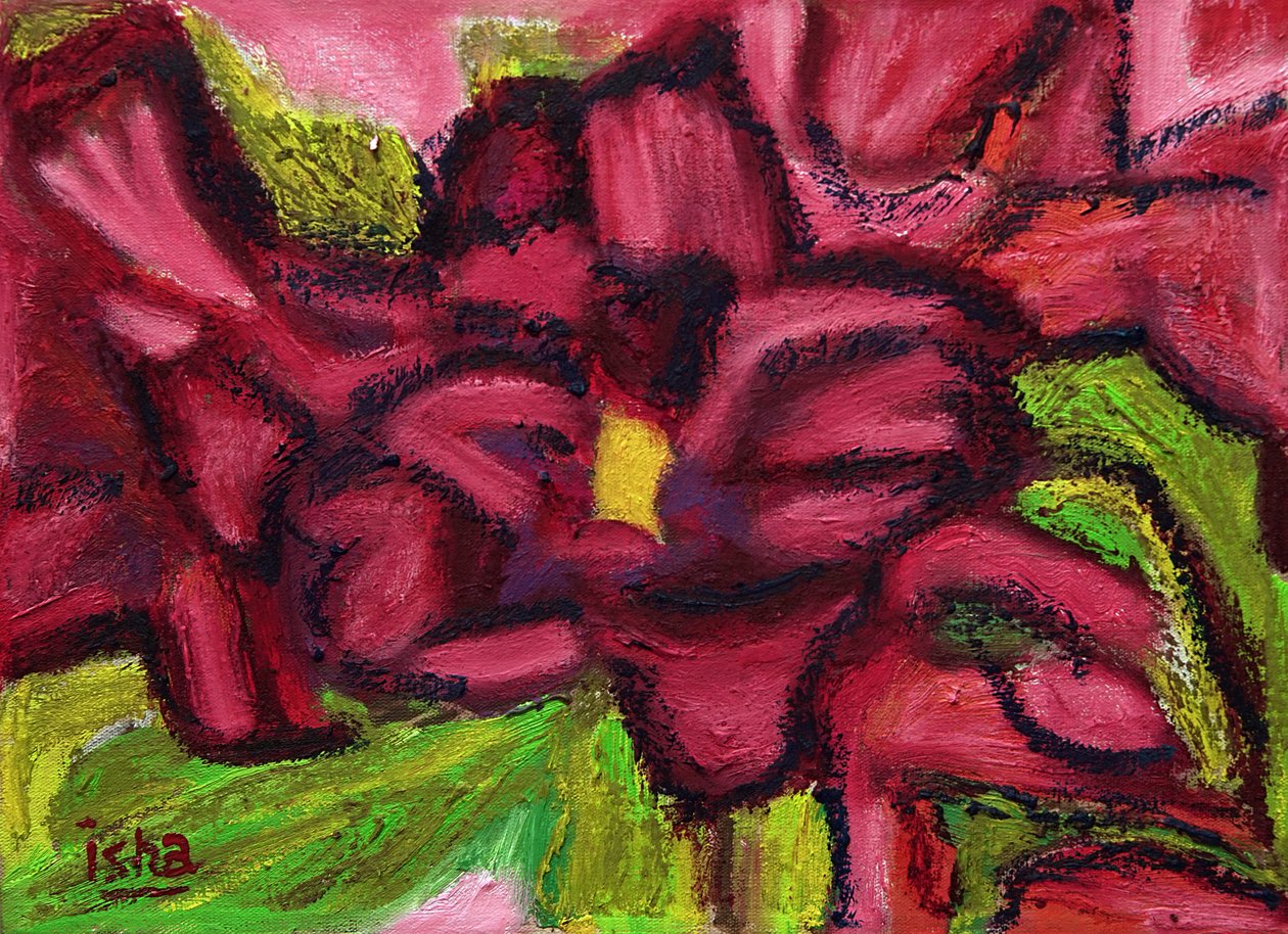 沙漠玫瑰，2018（布面油画） 作者 格哈特·伊斯林豪斯