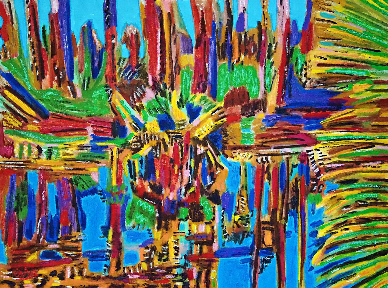 抽象派作品 Estuario Abstracto II，.2018（布面油画） 作者 格哈特·伊斯林豪斯