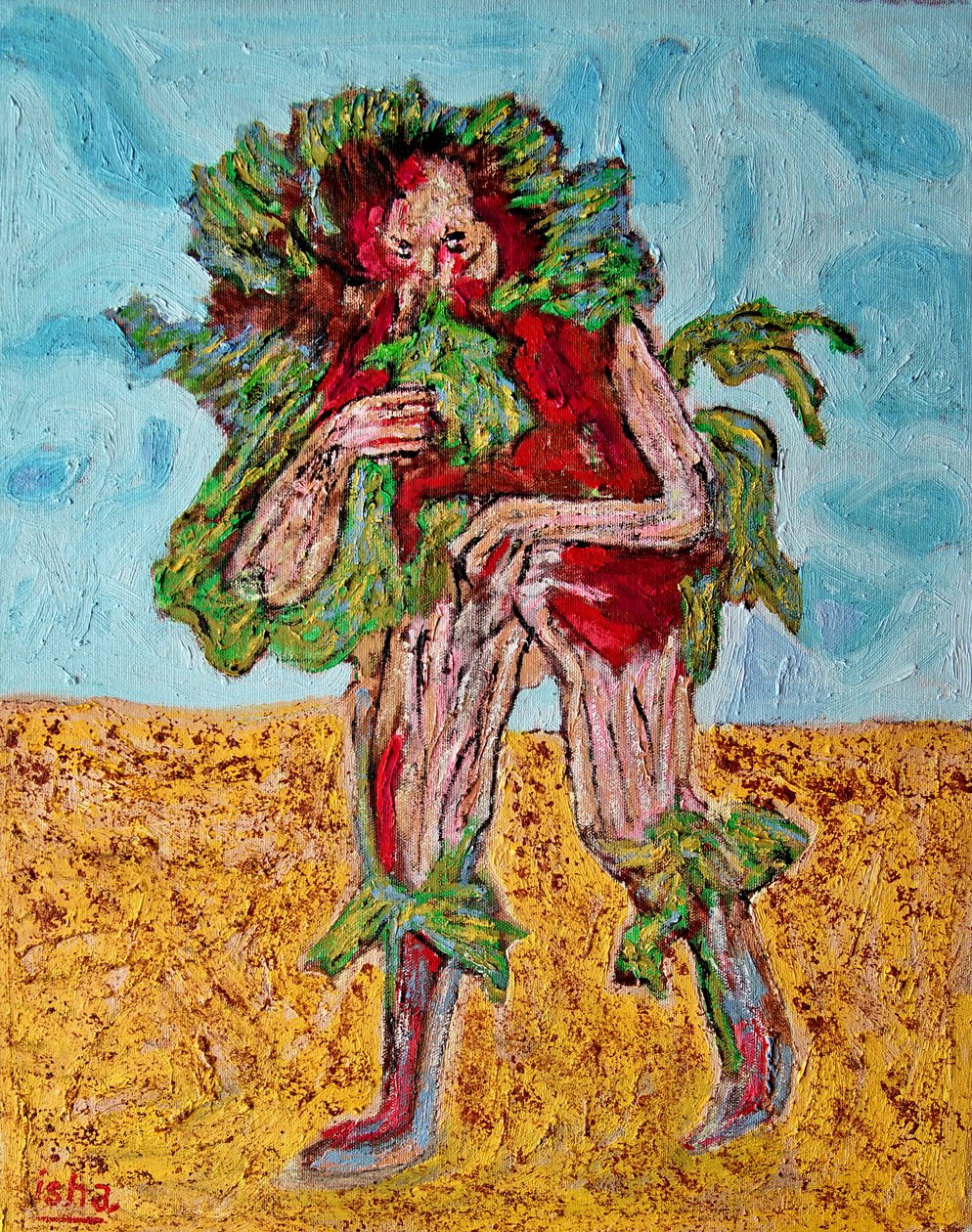 花博萨满，2020 年（布面油画） 作者 格哈特·伊斯林豪斯
