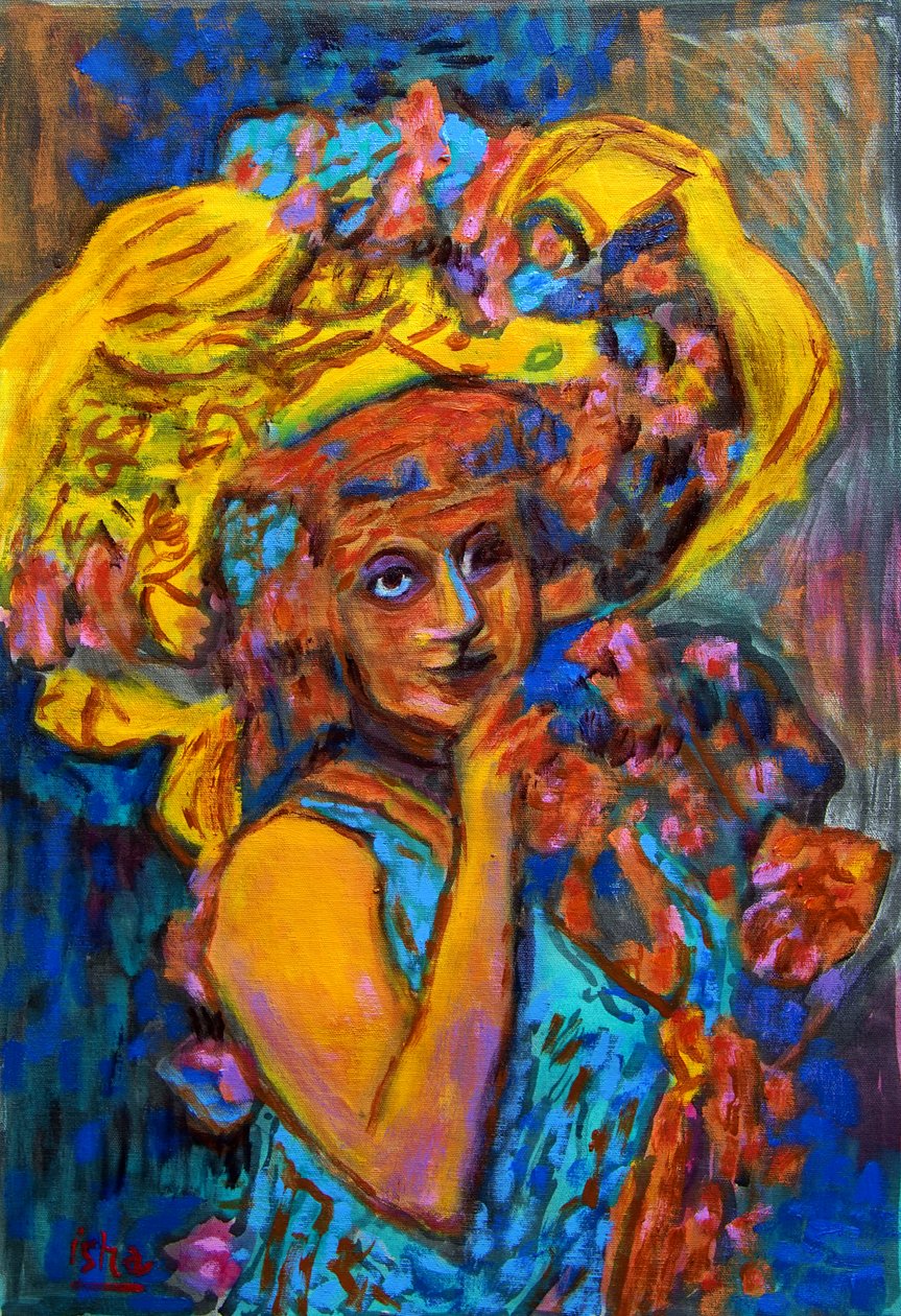 达姆萨尔花 II》，2023 年（布面油画） 作者 格哈特·伊斯林豪斯