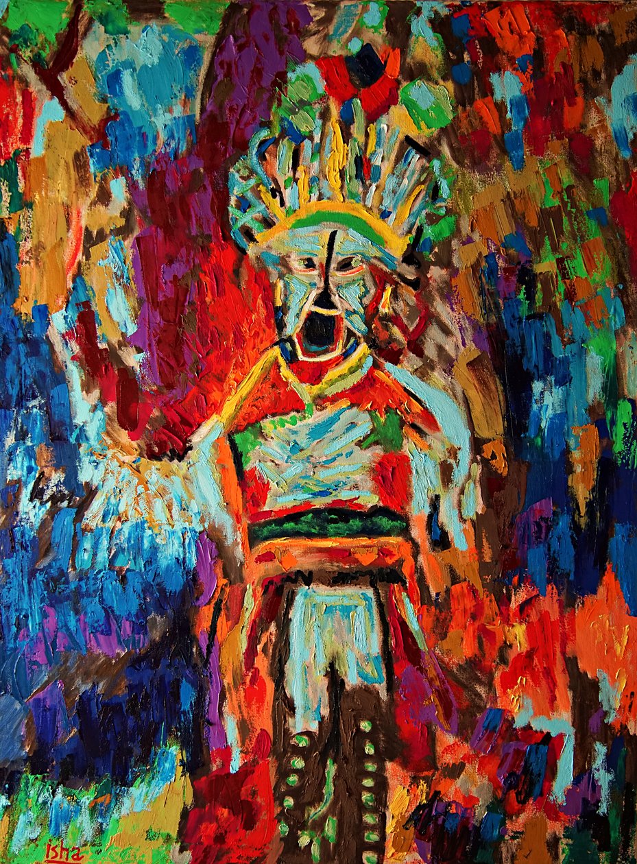 印加巫师》，2019 年（布面油画） 作者 格哈特·伊斯林豪斯
