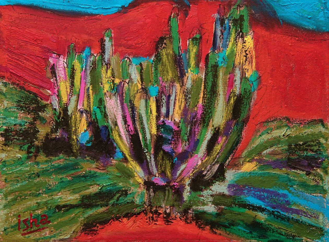 萨瓜罗精神》，2018 年，布面油画 作者 格哈特·伊斯林豪斯