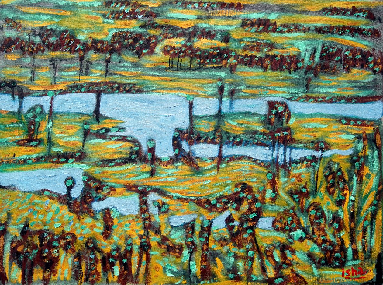 圣地亚哥绿洲，2024 年（布面油画） 作者 格哈特·伊斯林豪斯