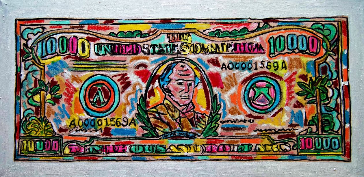 Ten Grand，2019（布面油画） 作者 格哈特·伊斯林豪斯