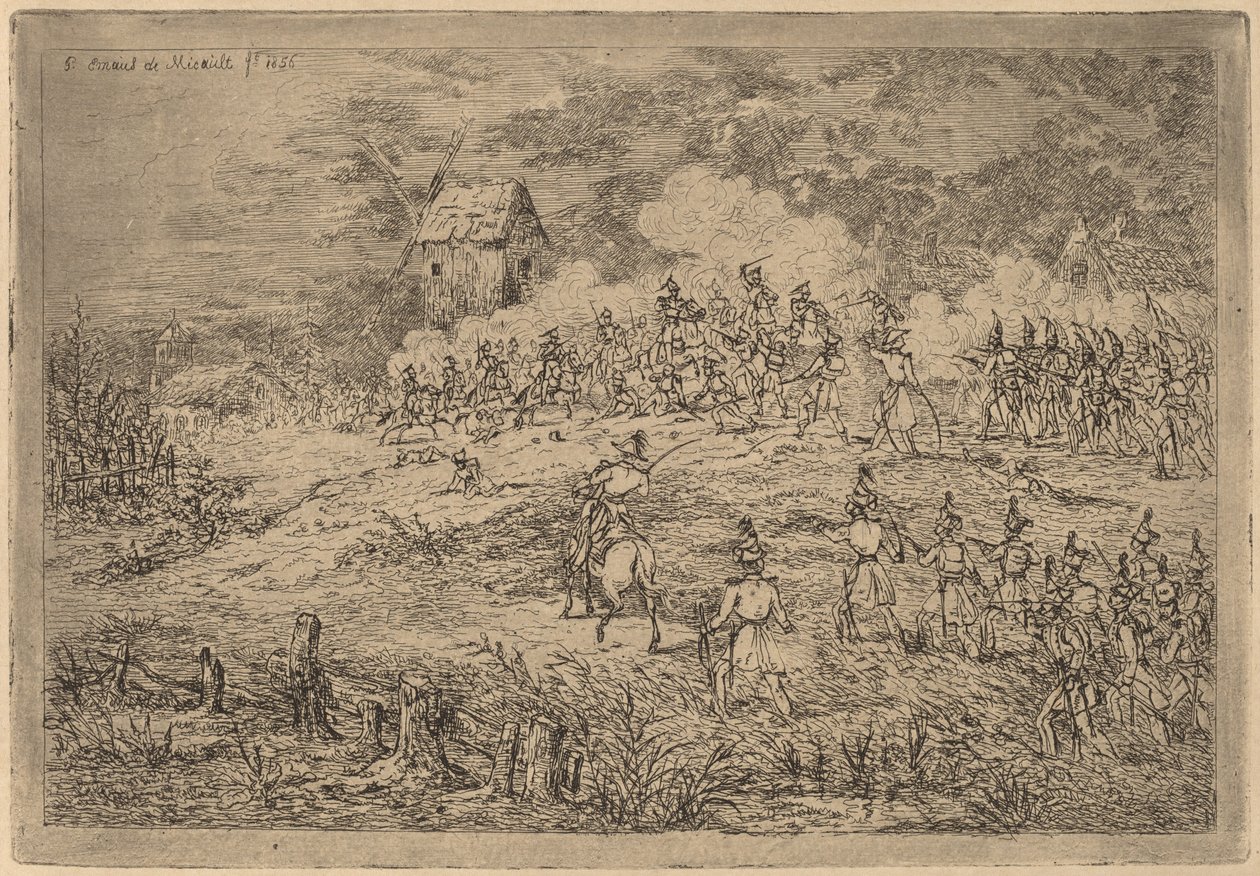 骑兵冲锋（Charge de cavalerie contre des chasseurs） 作者 格哈杜斯·埃莫斯·德米科