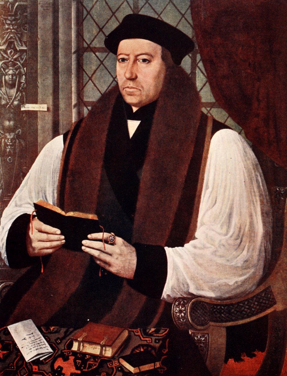 Archibishop Cranmer，来自&39;英国教会：人民历史&39;的插图，由HDM Spence-Jones，酒吧。 c.1910（棕褐色照片） 作者 Gerlach贴片